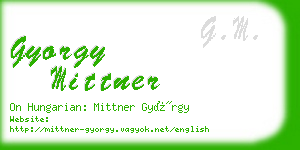 gyorgy mittner business card